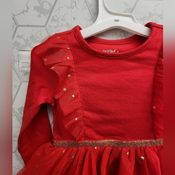 Lot of Two Cat&Jack Red Valentine's Day Christmas Holiday Themed Dresses - Picture 7 of 8